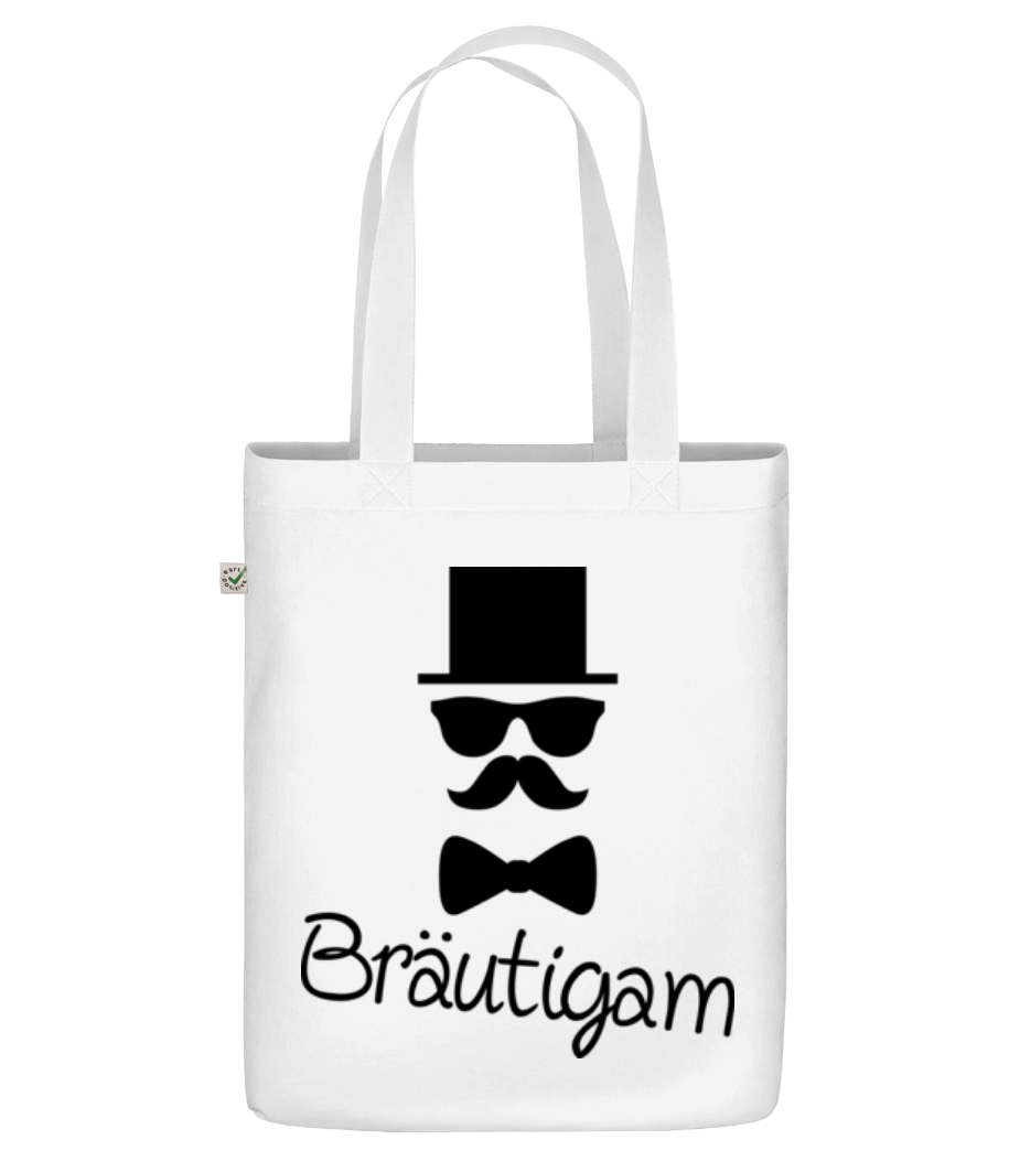 Vorschau: Bräutigam - Bio Tasche - Weiß - Vorne
