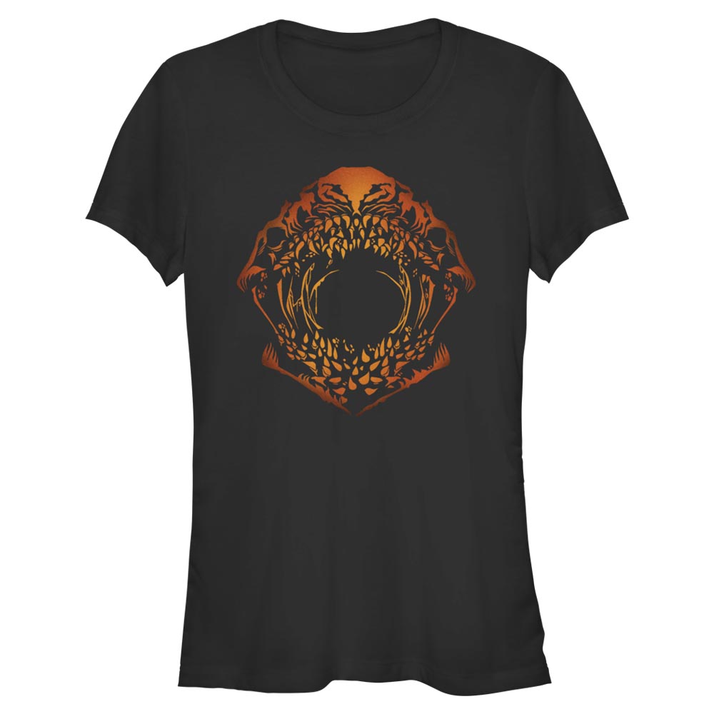 Netflix - Stranger Things - Mind Flayer Pumpkin Face - Halloween - Femme T-shirt - Noir - Devant