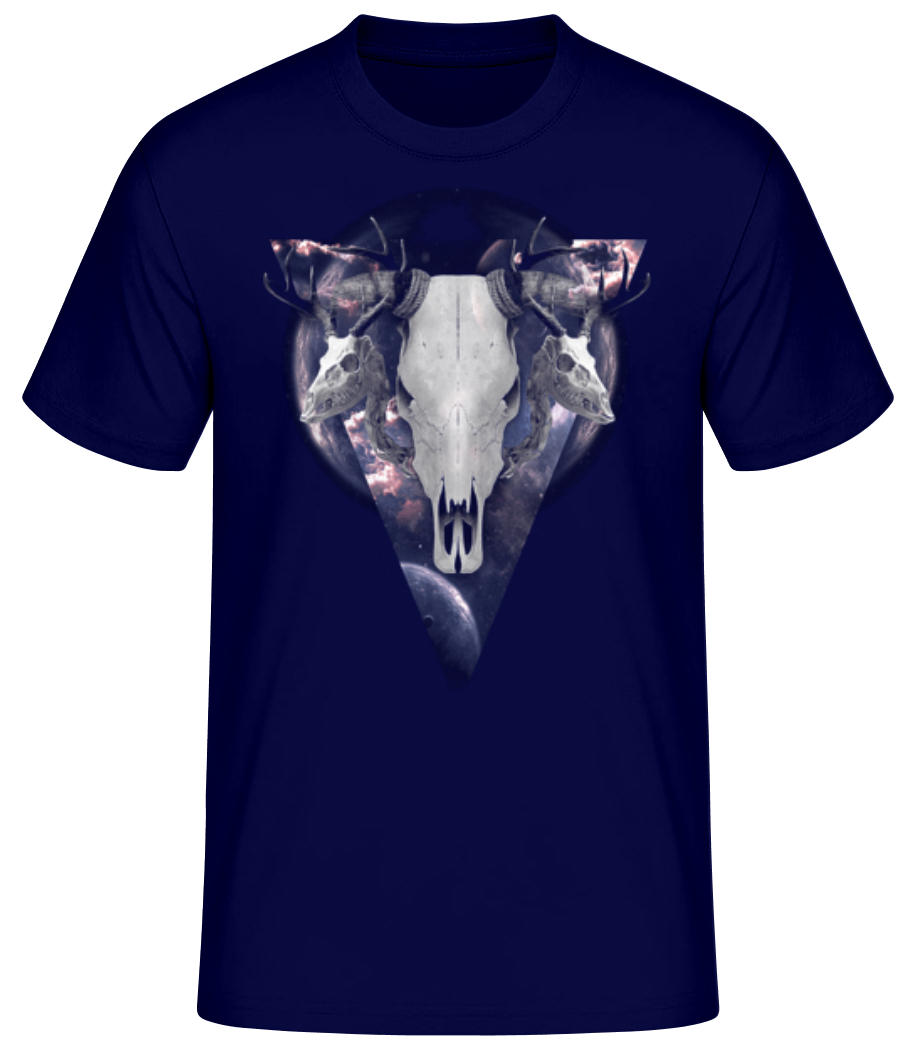 Aperçu: Crâne De Buffle - T-shirt standard Homme - Bleu marine - Devant