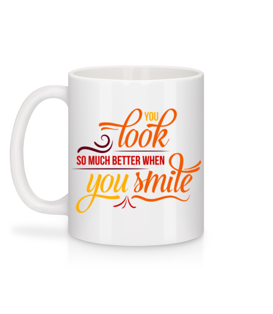 Aperçu: You Look So Much Better When You Smile - Mug en céramique blanc - Blanc - Derrière