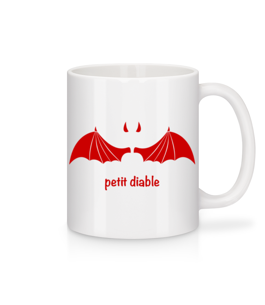 Petit Diable Rouge · Mug en céramique blanc