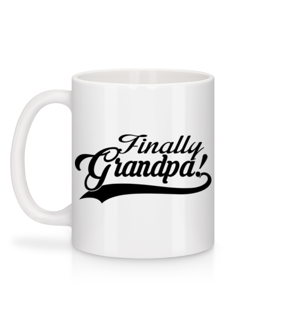 Aperçu: Finally Grandpa - Mug en céramique blanc - Blanc - Derrière