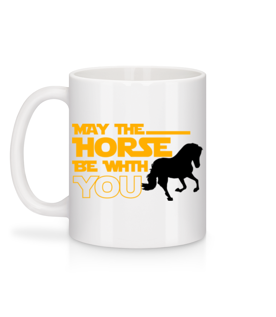 Aperçu: May The Horse Be With You - Mug en céramique blanc - Blanc - Derrière