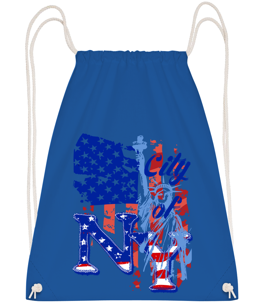 Aperçu: City Of NY - Sac à dos Drawstring - Bleu royal - Vorn