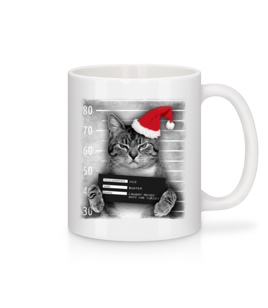 Cat XMas Guilty · Mug en céramique blanc