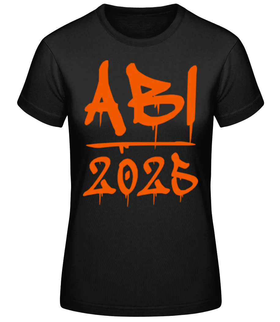 Vorschau: Abi 2025 Laufende Farben - Frauen Basic T-Shirt - Schwarz - Vorne