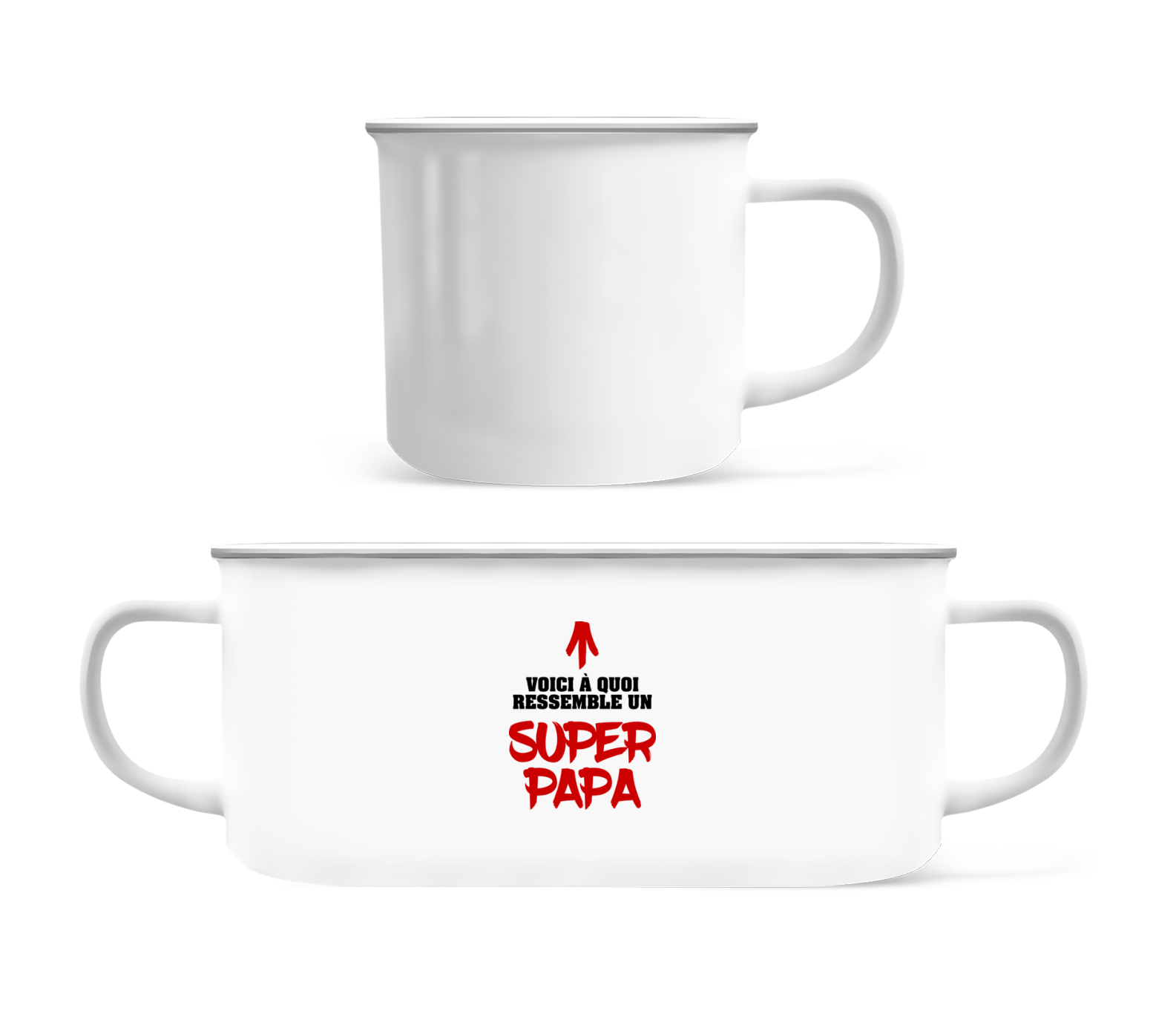 Voici Un Super Papa · Tasse Émaillée