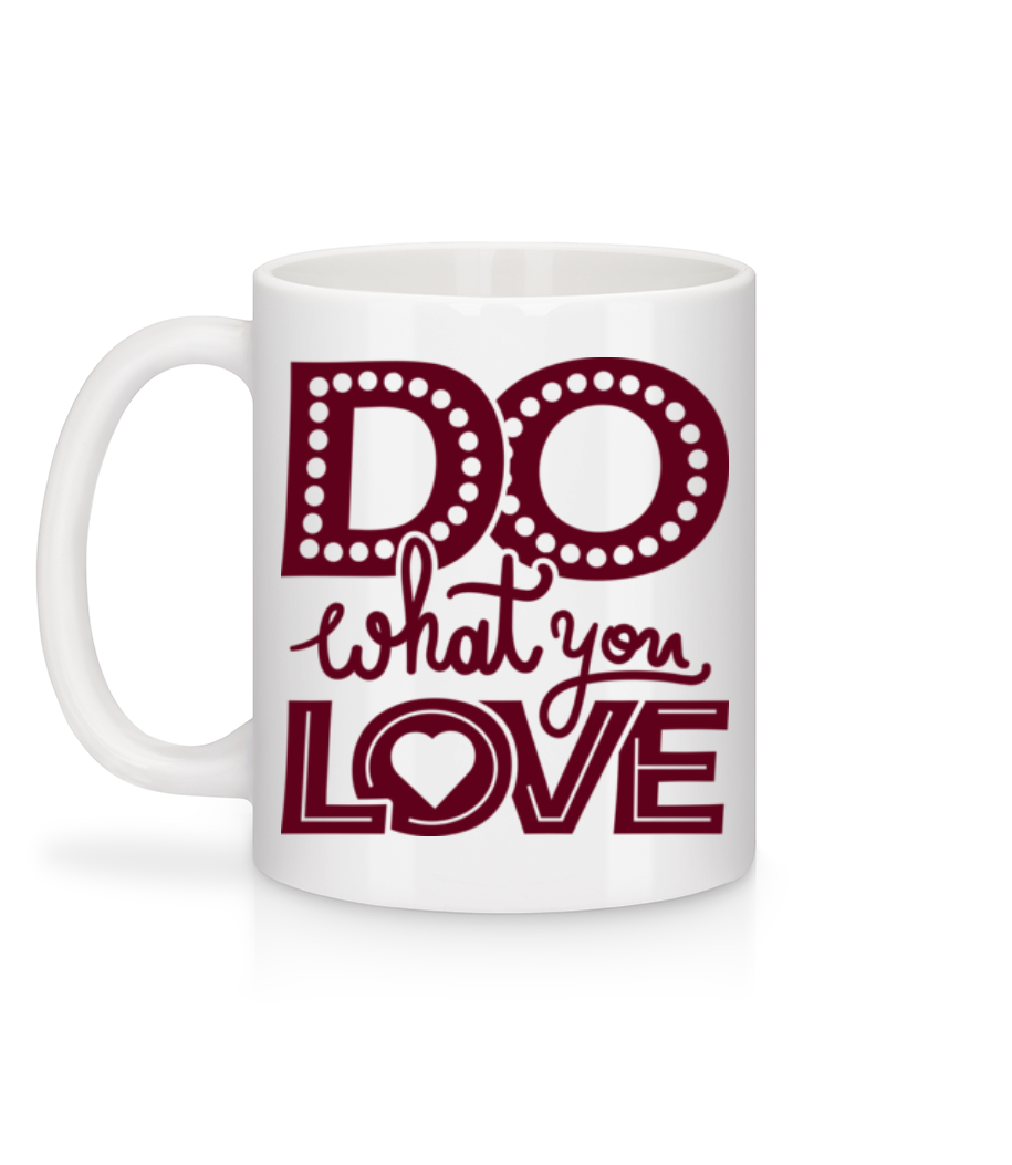 Do What You Love - Mug en céramique blanc - Blanc - Derrière