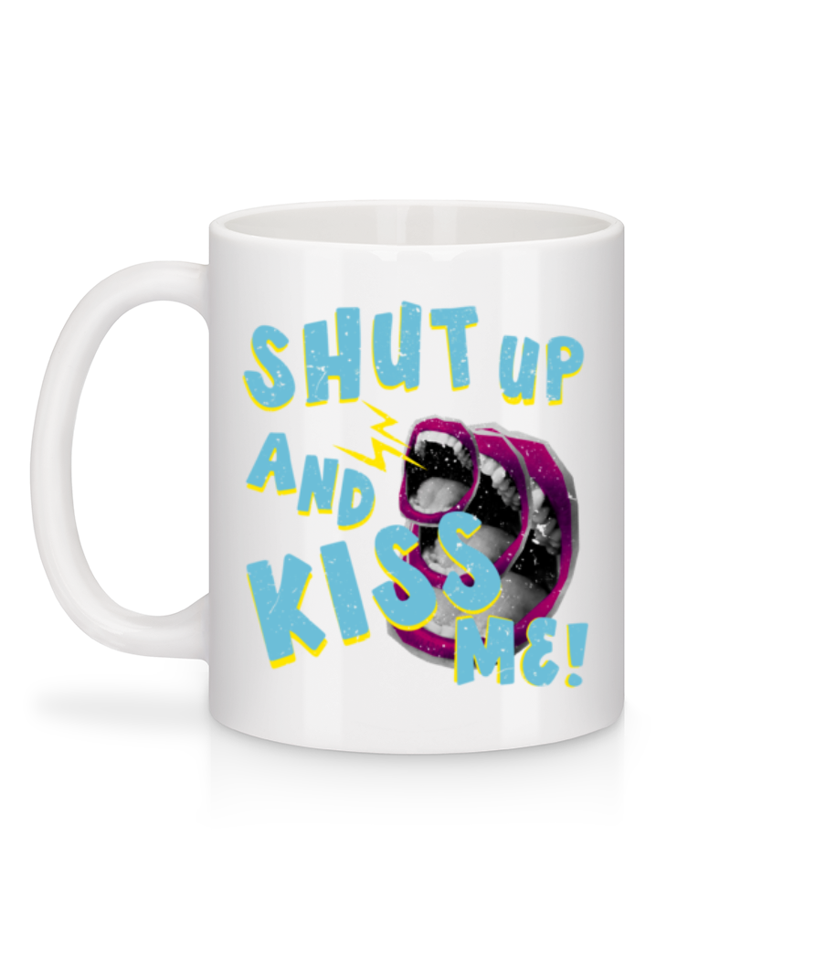 Aperçu: Shut Up And Kiss Me - Mug en céramique blanc - Blanc - Derrière