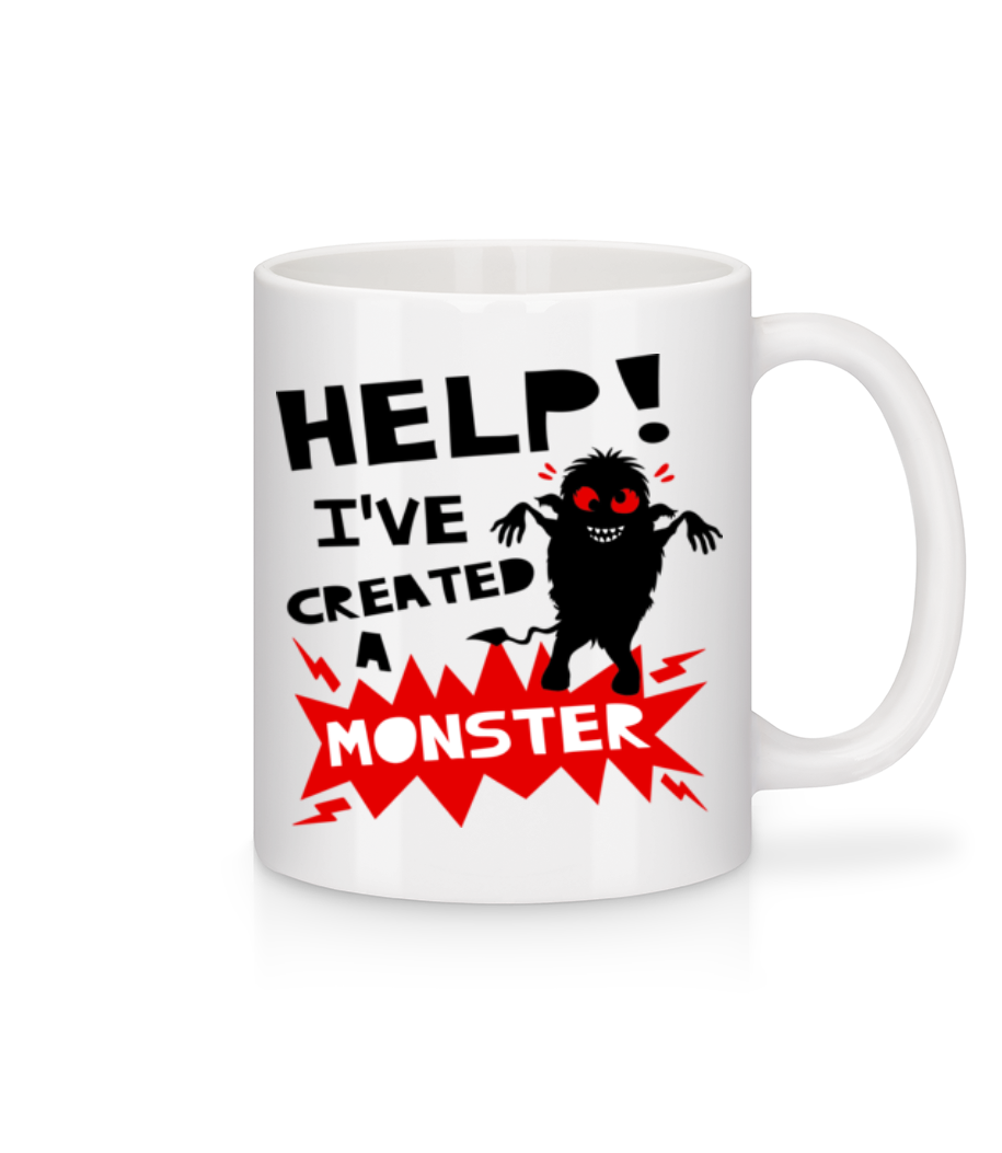 Help I have Created A Monster · Mug en céramique blanc