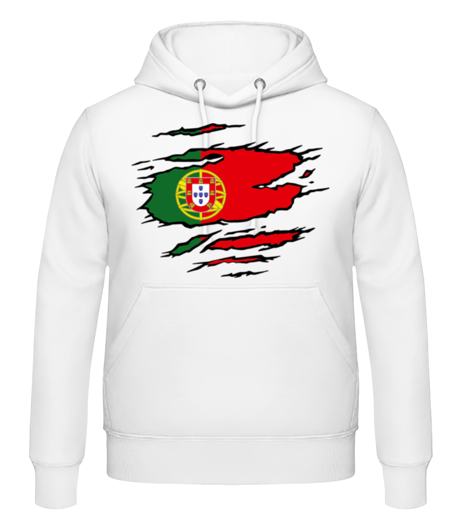  Drapeau déchiré Portugal · Sweat à capuche Homme