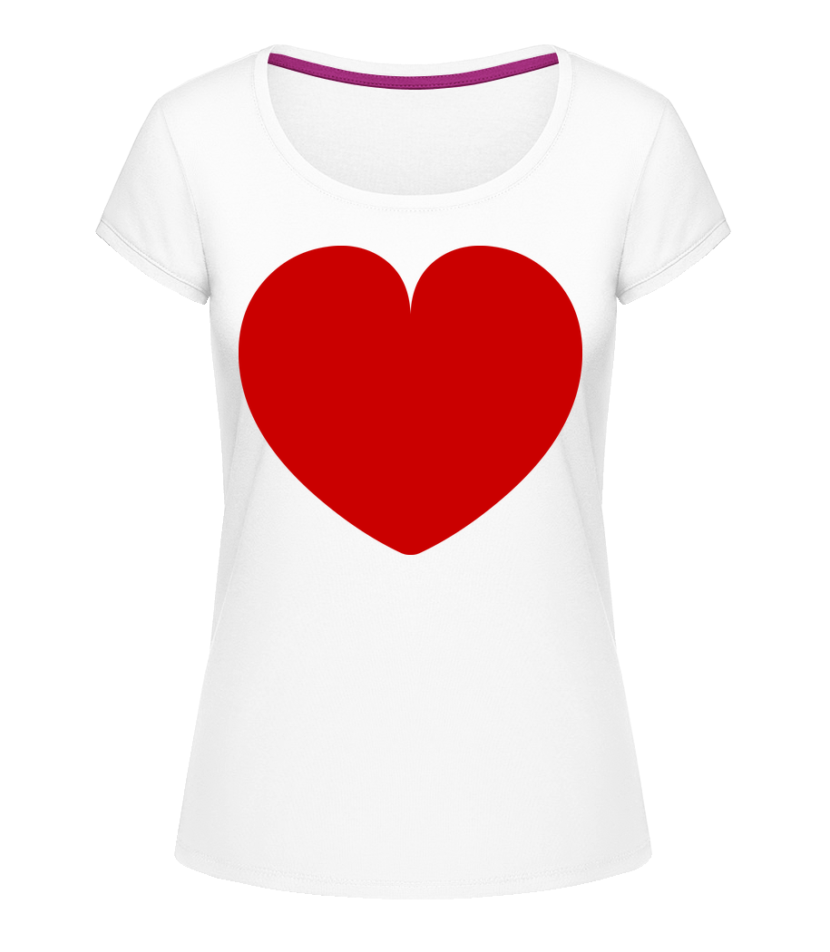 Cœur · T-shirt col en U Femme