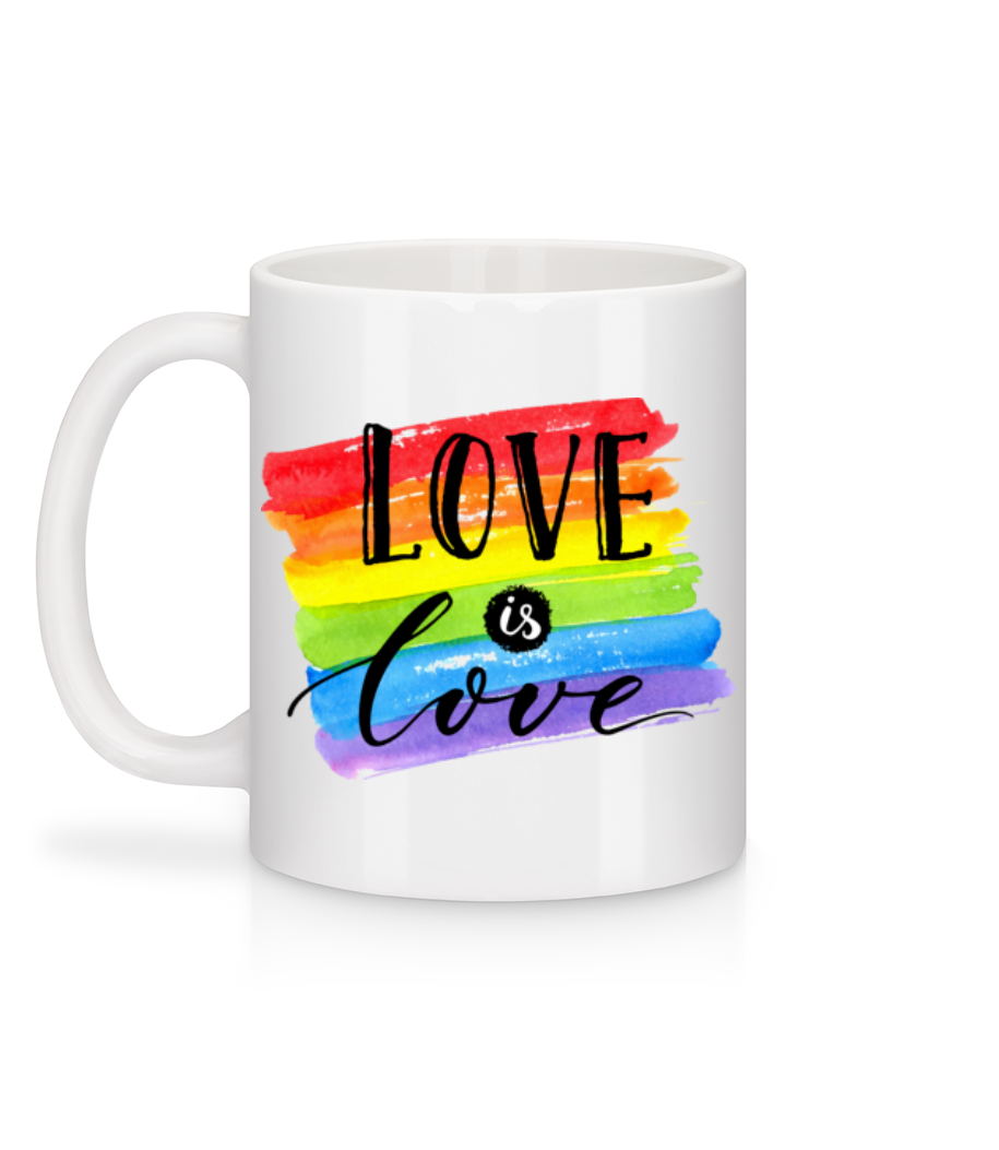 Love Is Love - Mug en céramique blanc - Blanc - Derrière