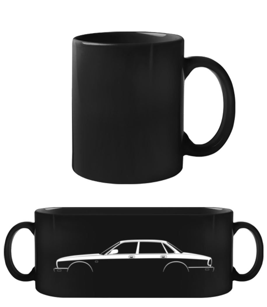 'Jaguar XJ (X300)' Silhouette · Tasse Noire