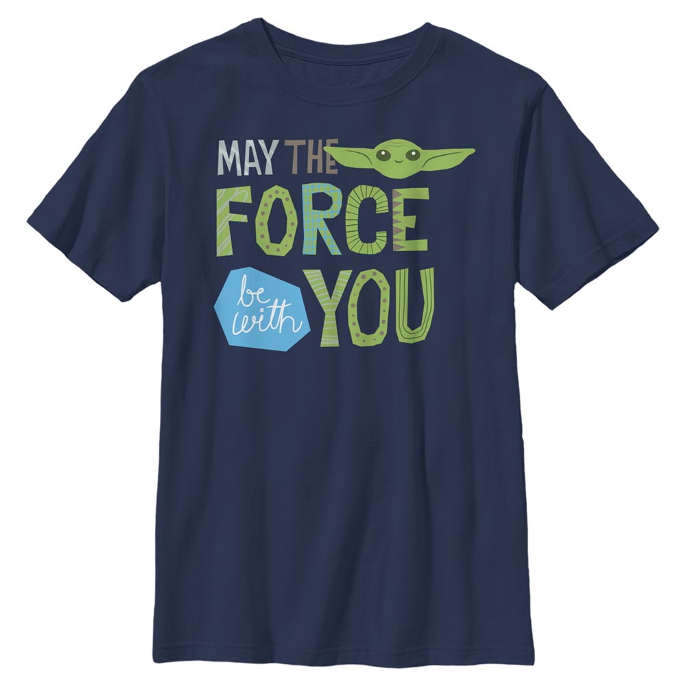 Aperçu: Star Wars - The Mandalorian - The Child With You - Enfant T-shirt - Bleu marine - Devant