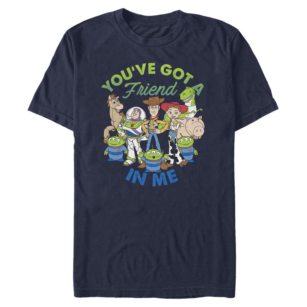 Pixar - Toy Story - Photo de groupe Friendship - Homme T-shirt - Bleu marine - Devant