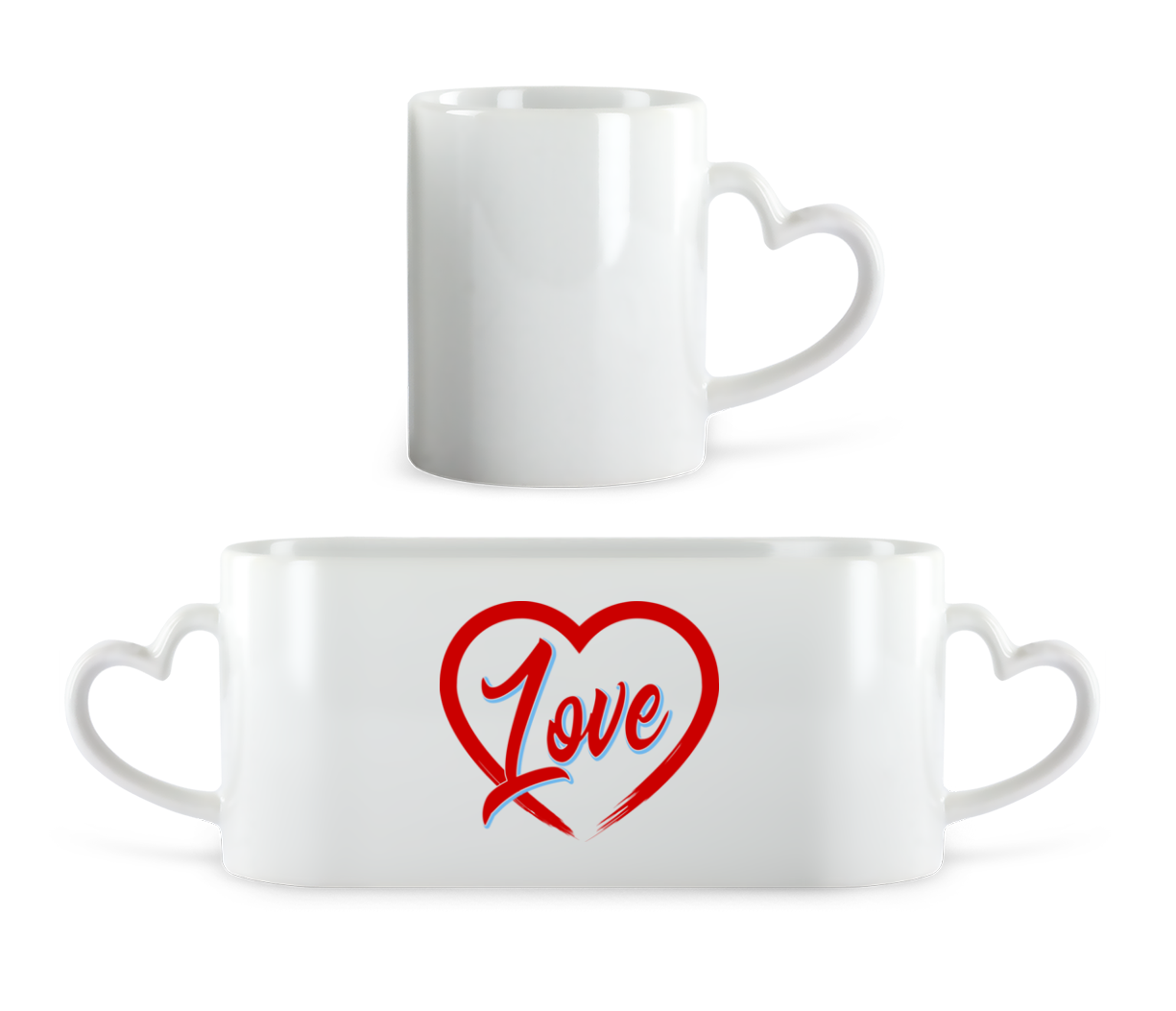 Heart Love · Tasse en forme de coeur