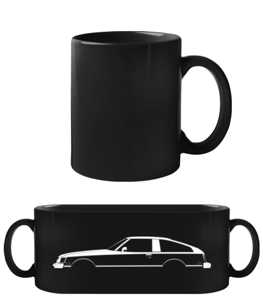 'Toyota Supra A50' Silhouette · Tasse Noire