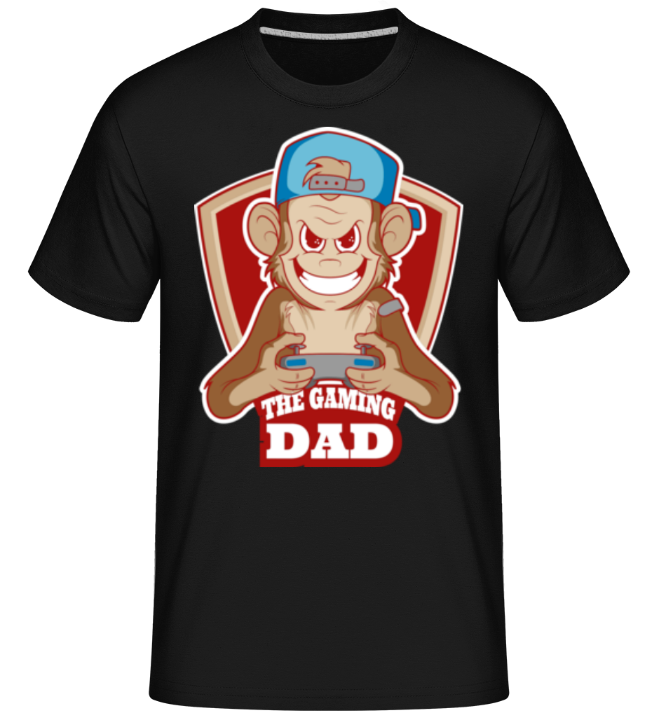 Aperçu: The Gaming Dad -  T-Shirt Shirtinator homme - Noir - Devant