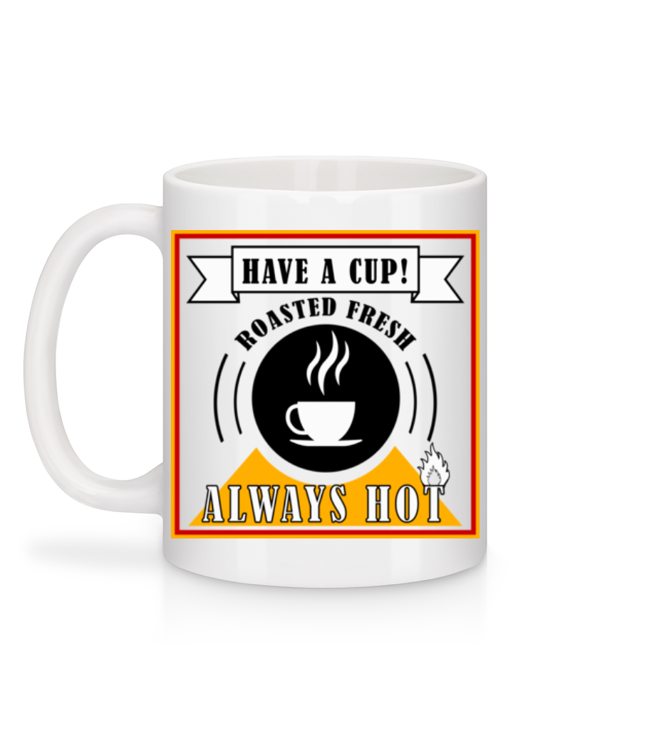 Aperçu: Have A Cup - Mug en céramique blanc - Blanc - Derrière