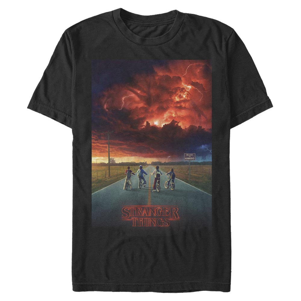 Netflix - Stranger Things - Photo de groupe Demogorgon Cloud Poster - Homme T-shirt