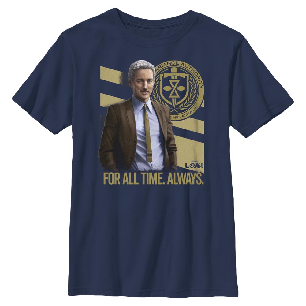 Vorschau: Marvel - Loki - Loki Mobius Of Time - Kinder T-Shirt - Marine - Vorne