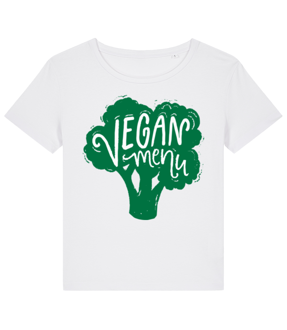 Vegan Menu - T-shirt bio Femme Stanley Stella 2.0 - Blanc - Devant