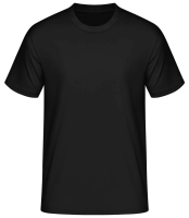 Männer Basic T-Shirt - Schwarz - Vorne