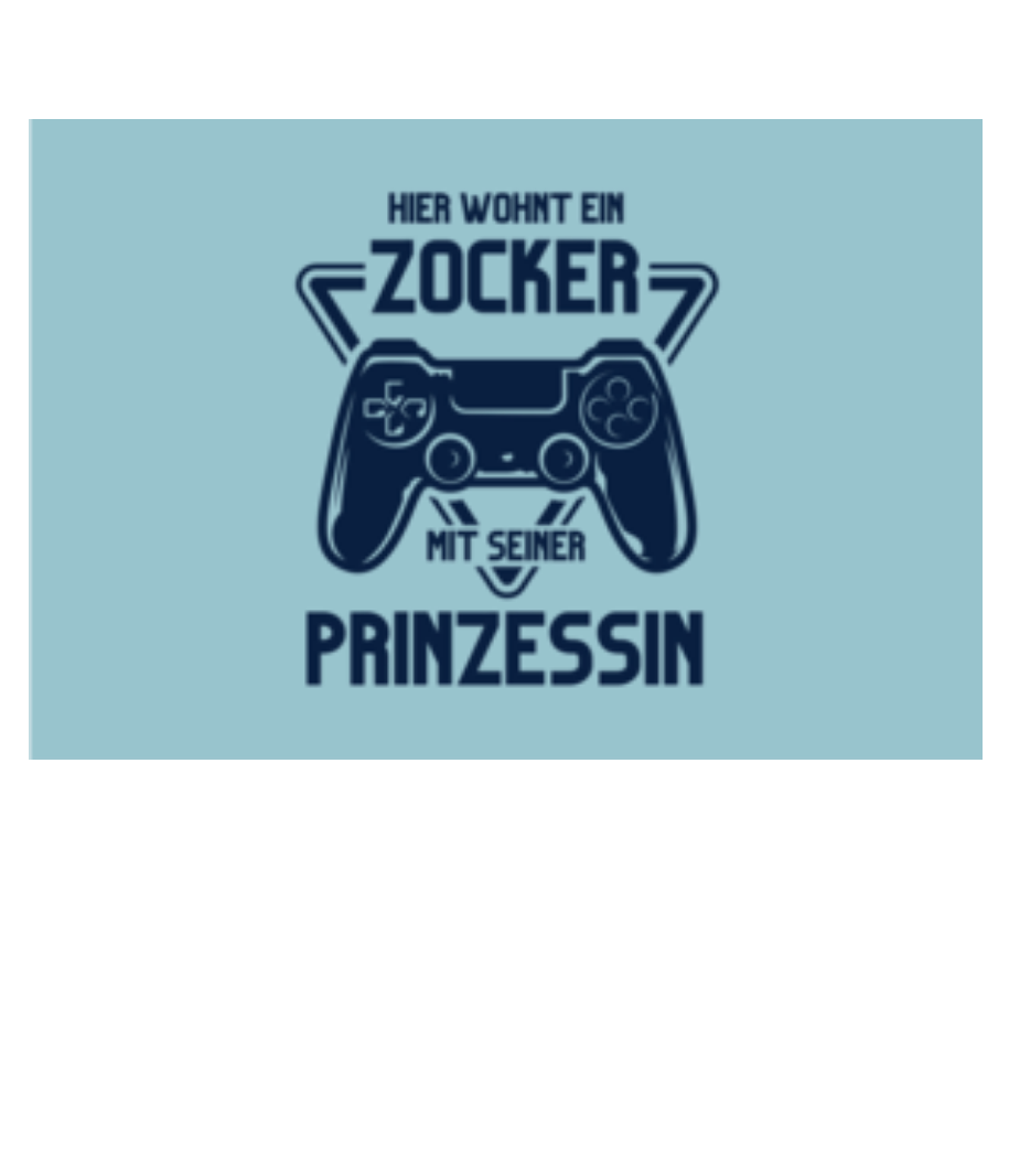 Wohnt Zocker mit Prinzessin · Fußmatte