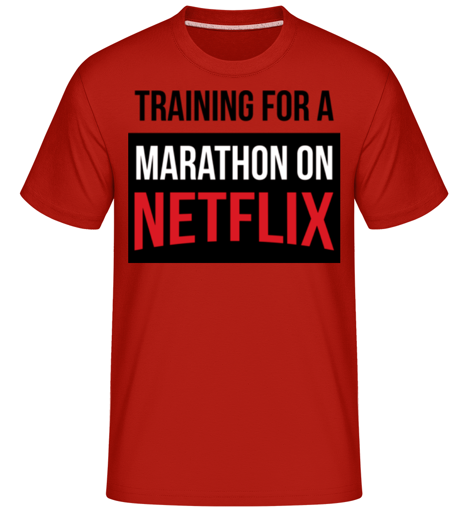 Marathon On Netflix -  T-Shirt Shirtinator homme - Rouge - Devant