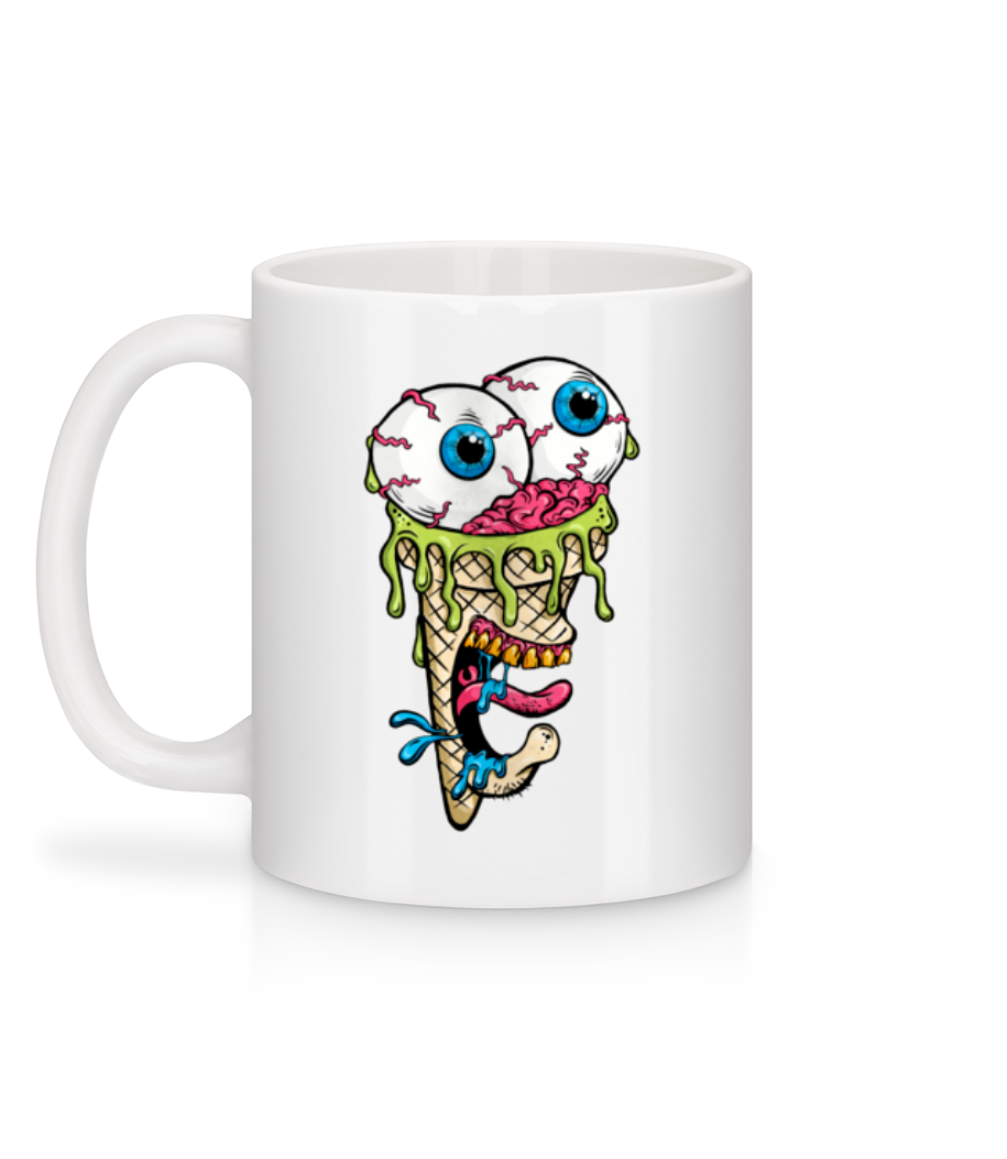 Glace D'Horreur - Mug en céramique blanc - Blanc - Derrière
