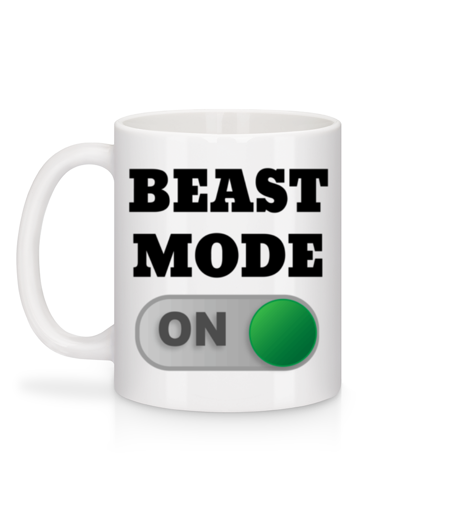 Aperçu: Beast Mode On - Mug en céramique blanc - Blanc - Derrière