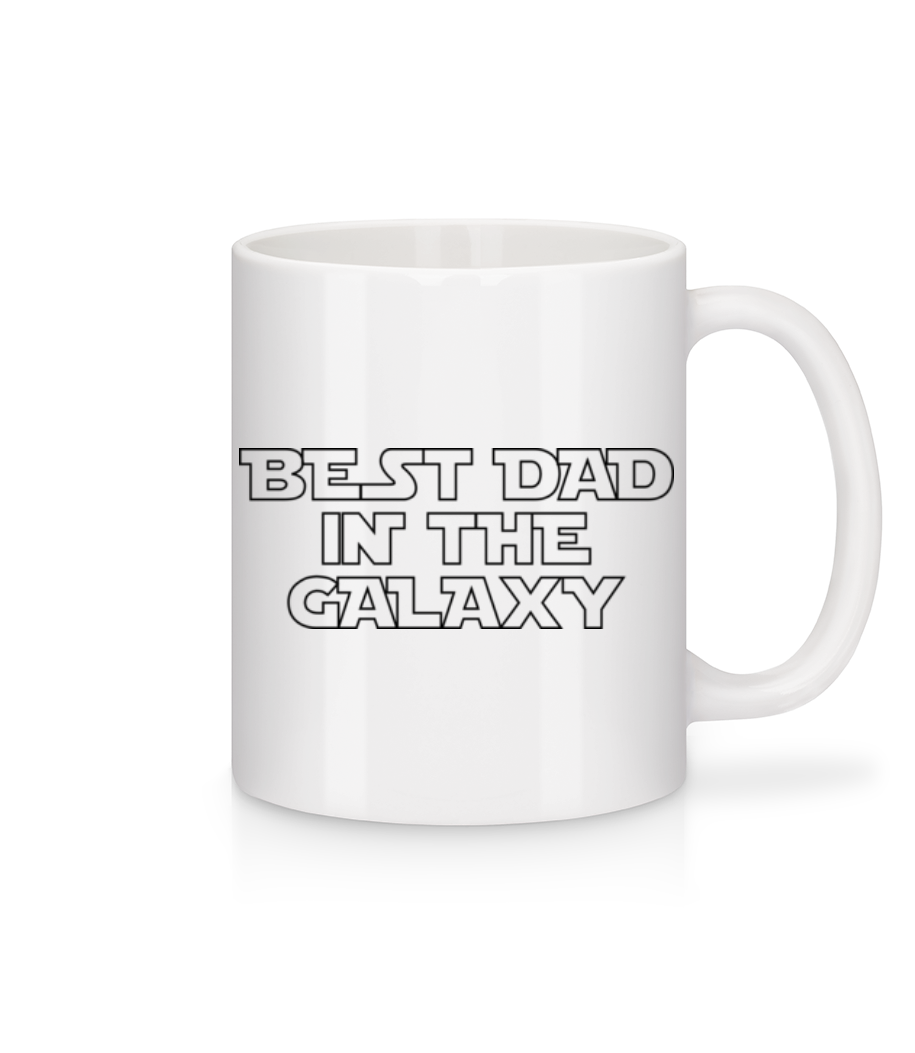 Meilleure Papa De Toute La Galaxy - Mug en céramique blanc - Blanc - Devant
