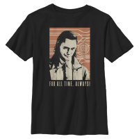 Marvel - Loki - Loki Time Always - Kids T-Shirt - Black - Front Marvel - Loki - Loki Time Always - Kids T-Shirt - Black - Front