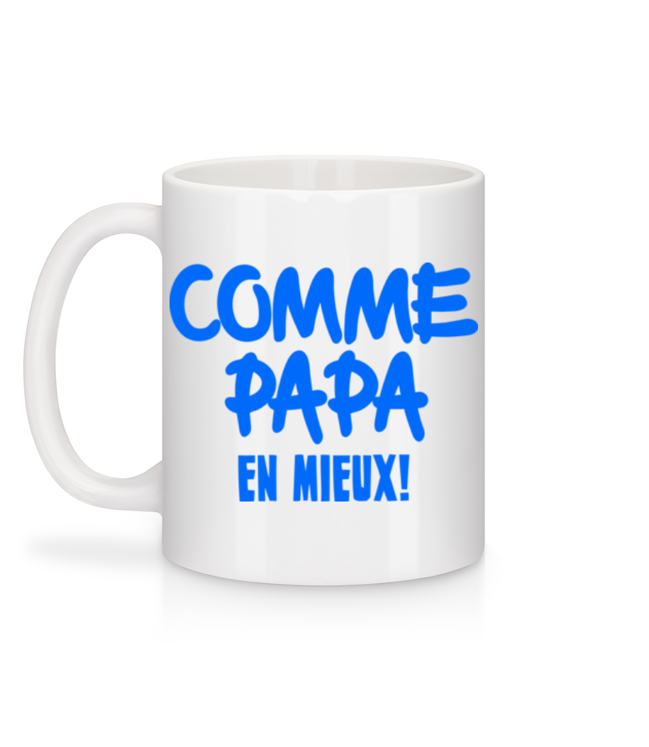 Aperçu: Comme Papa, En Mieux! - Mug en céramique blanc - Blanc - Derrière