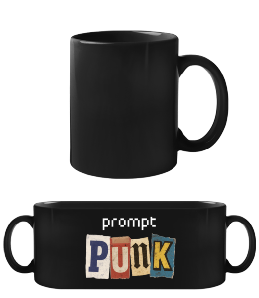 Prompt Punk - Tasse Noire - Noir - Devant