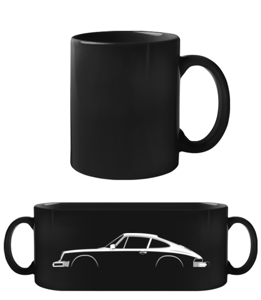 'Porsche 911 Car.3.2 Coup.' Silhouette · Tasse Noire