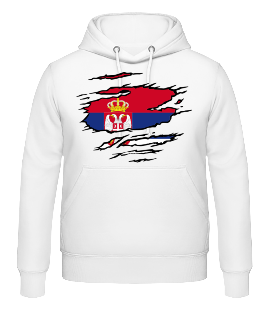 Drapeau déchiré Serbie · Sweat à capuche Homme