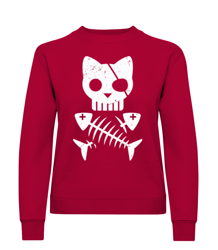 Squelette pirate de chats · Sweatshirt Femme