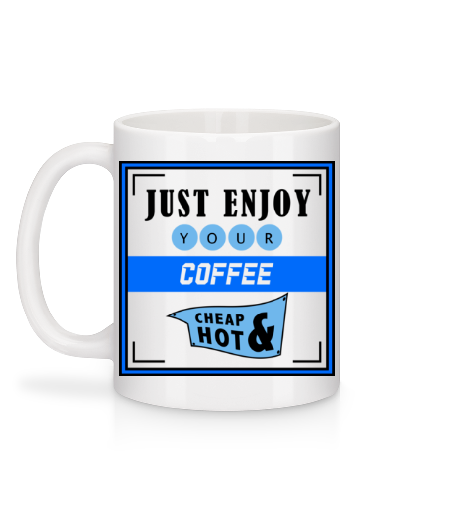 Aperçu: Just Enjoy - Mug en céramique blanc - Blanc - Derrière