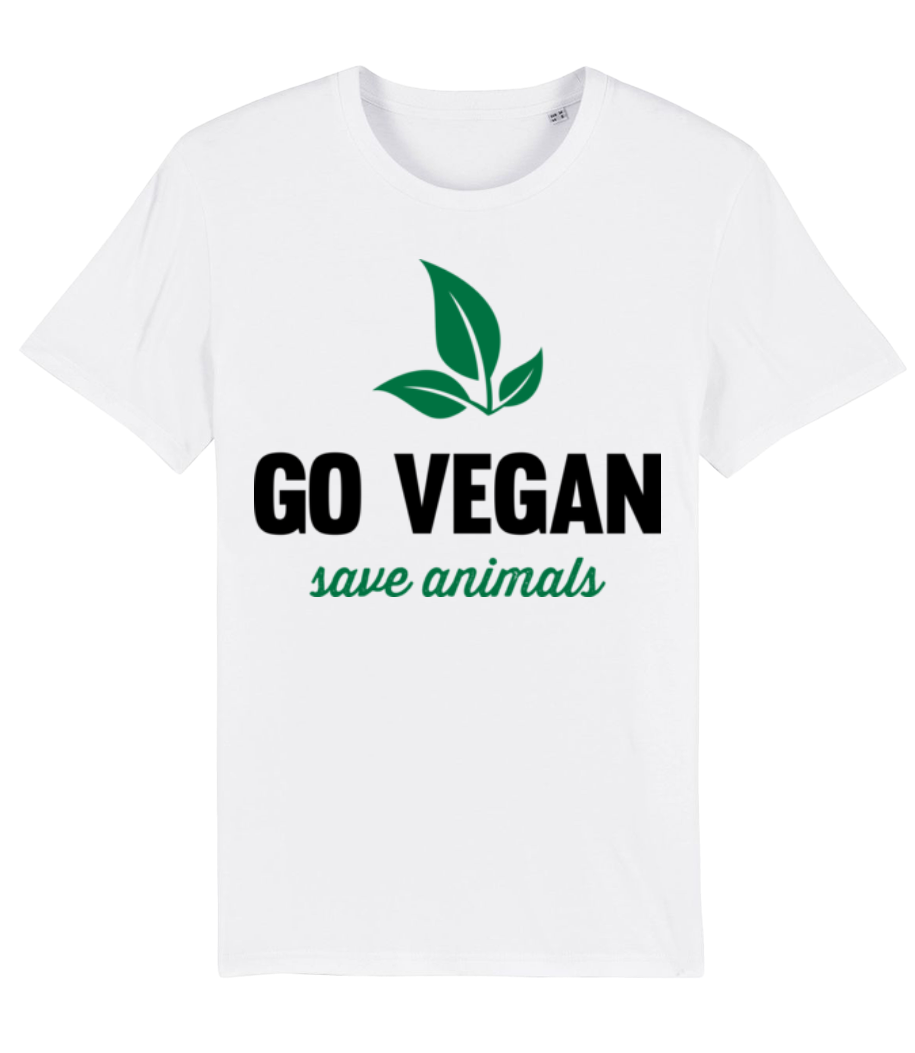 Go Vegan Save Animals · T-shirt bio Homme Stanley Stella 2.0