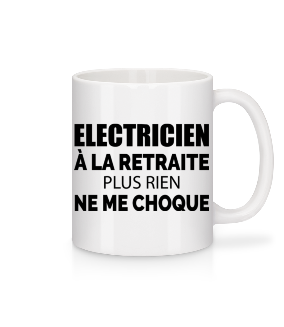 Electricien À La Retraitre · Mug en céramique blanc