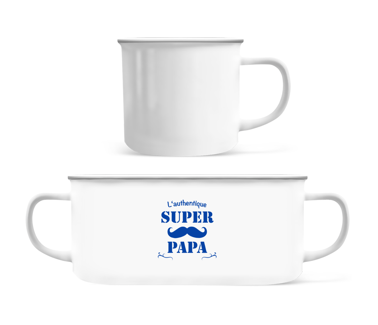 L'Authentique Super Papa · Tasse Émaillée