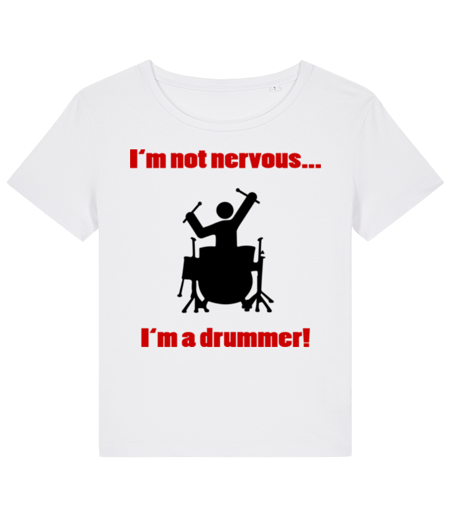 Aperçu: I'm A Drummer - T-shirt bio Femme Stanley Stella 2.0 - Blanc - Devant