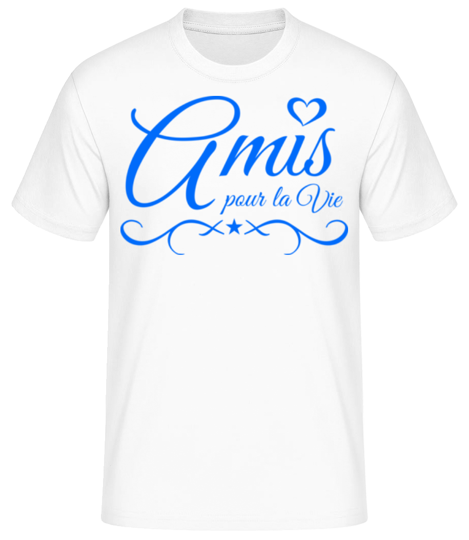 Aperçu: Amis Pour La Vie - T-shirt standard Homme - Blanc - Devant
