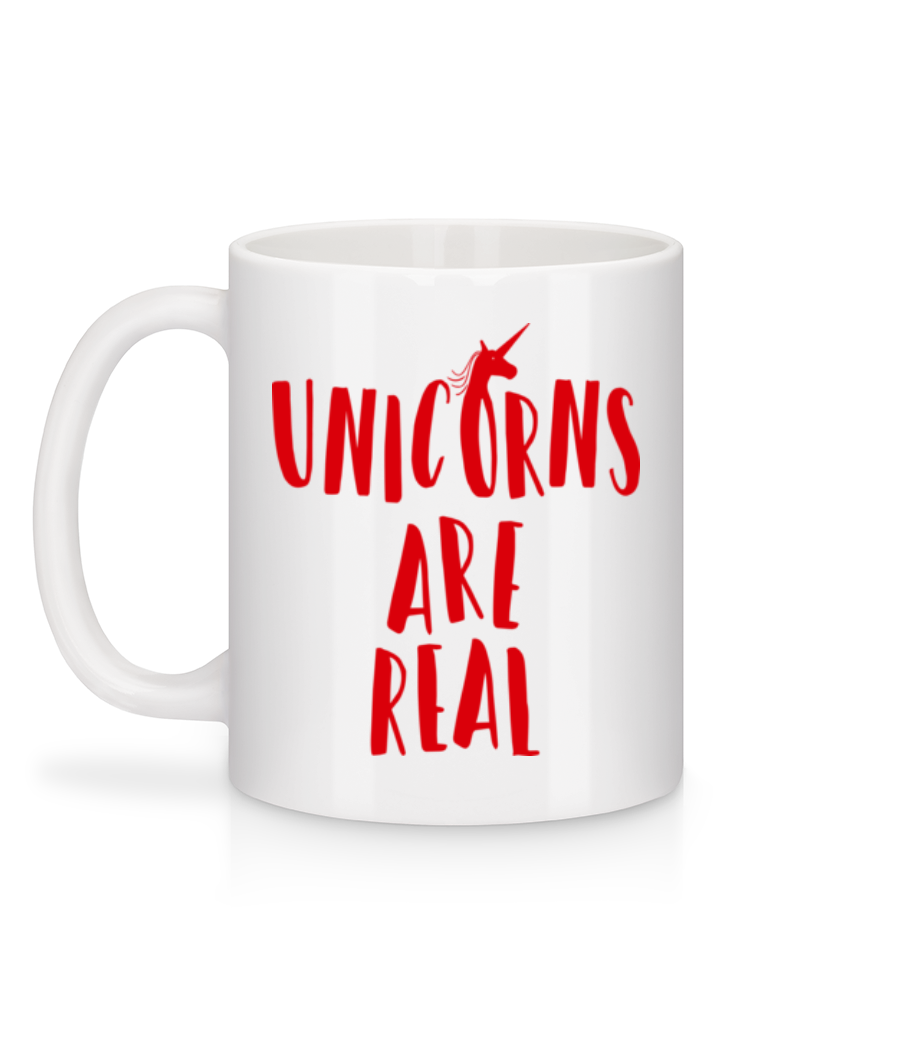 Aperçu: Unicorns Are Real - Mug en céramique blanc - Blanc - Derrière
