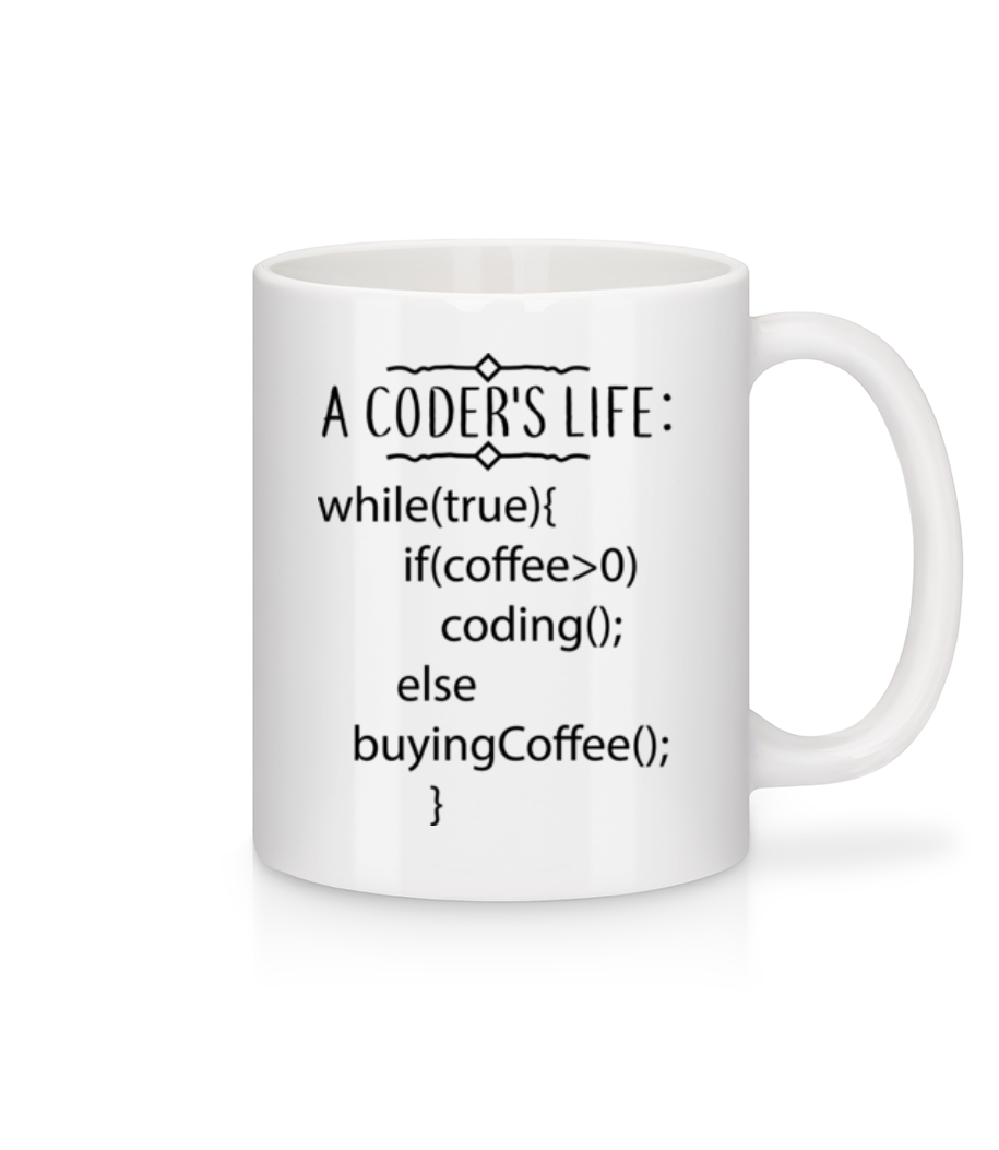 A Coder's Life Coffee · Mug en céramique blanc