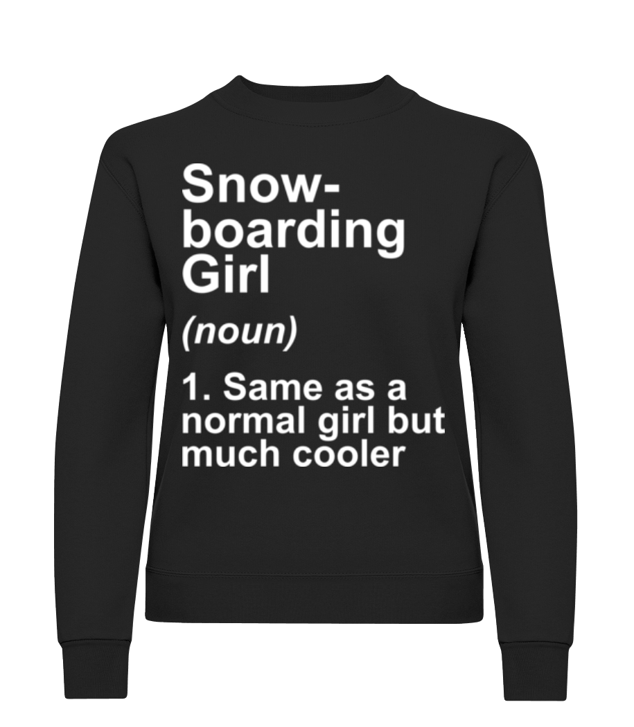 Snowboarding Girl Definition White · Sweatshirt Femme