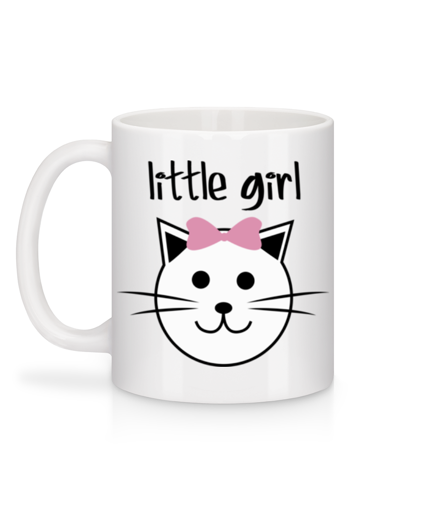 Aperçu: Little Girl - Chat - Mug en céramique blanc - Blanc - Derrière