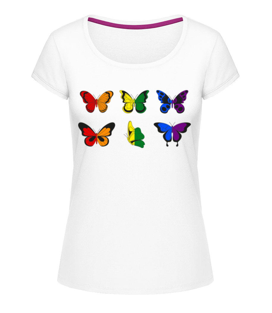 Papillon LGBTQ · T-shirt col en U Femme
